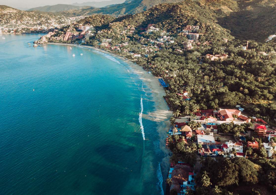CA coast view drone